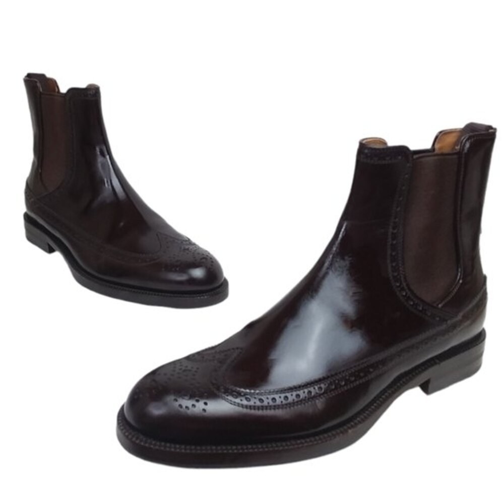 Jimmy Choo Black Chelsea Wingtip Boots